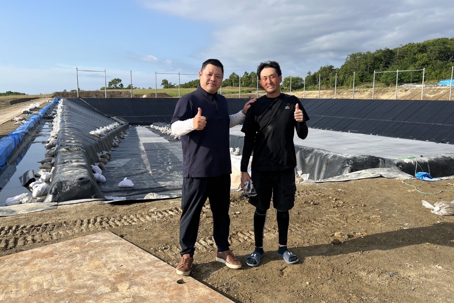 遮水シート工事